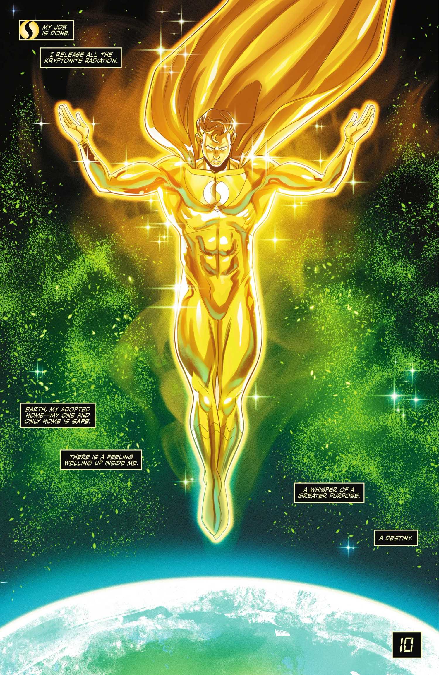 Superman turns gold to save the entire Earth