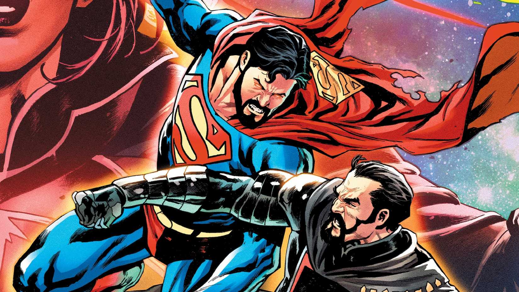 Superman fighting General Zod in the Kingdom of Zod event