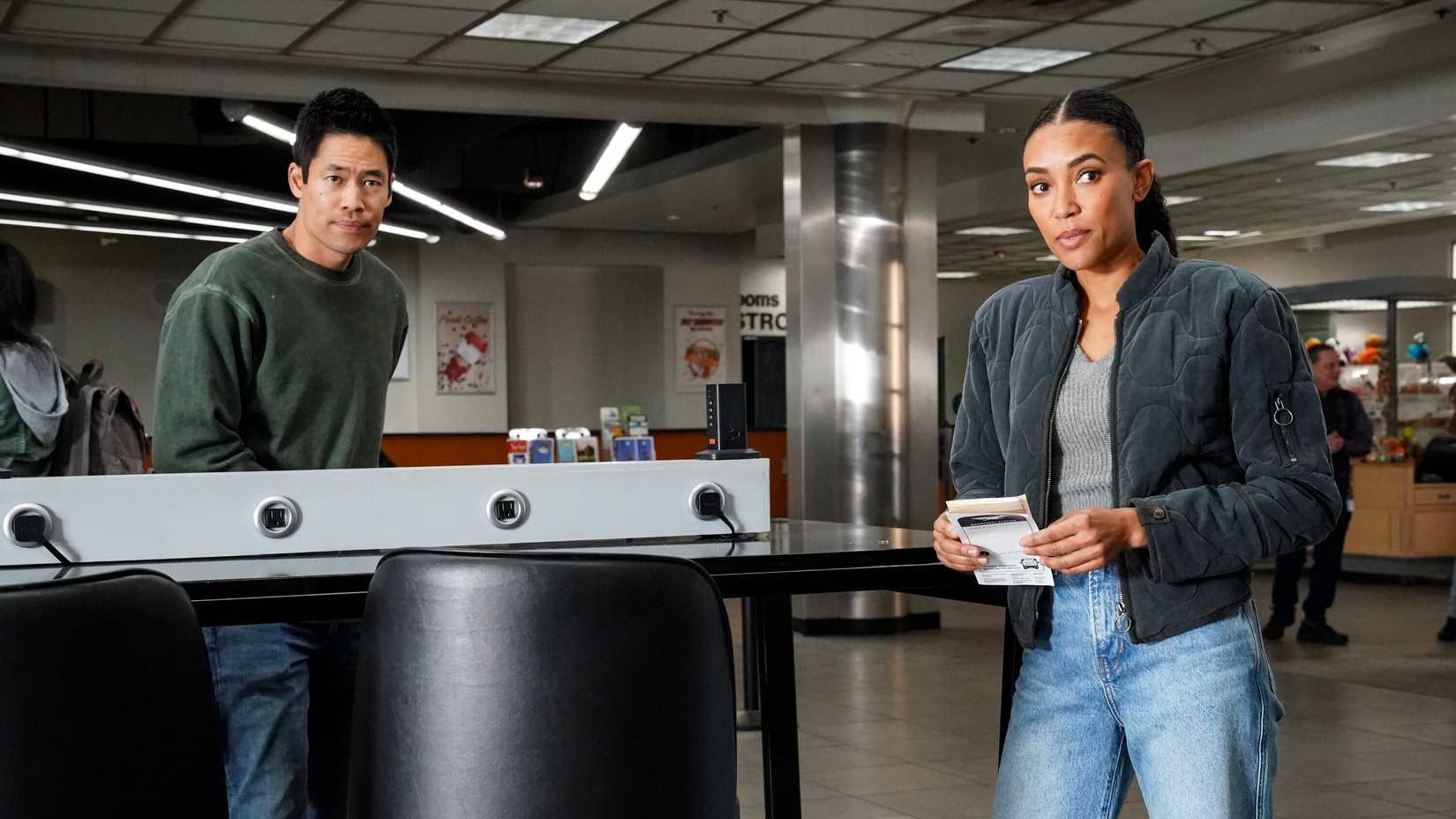 David Lim as Tan and Annie Ilonzeh as Gamble in SWAT