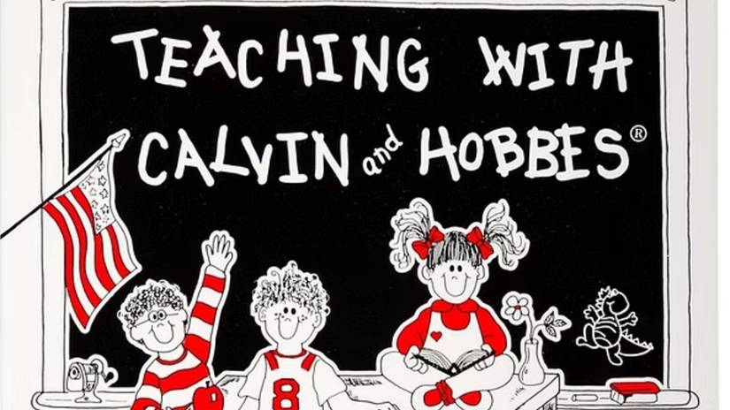 The cover of Teaching with Calvin and Hobbes