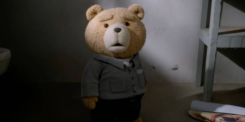 Ted standing in a prison cell in Ted
