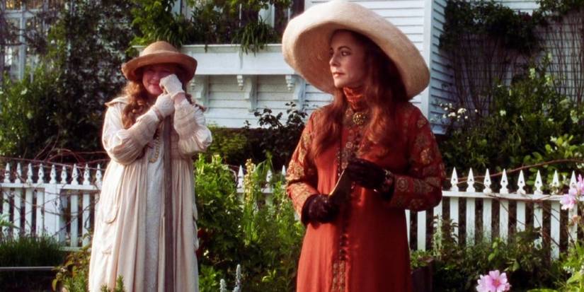 The aunts gardening in Practical Magic