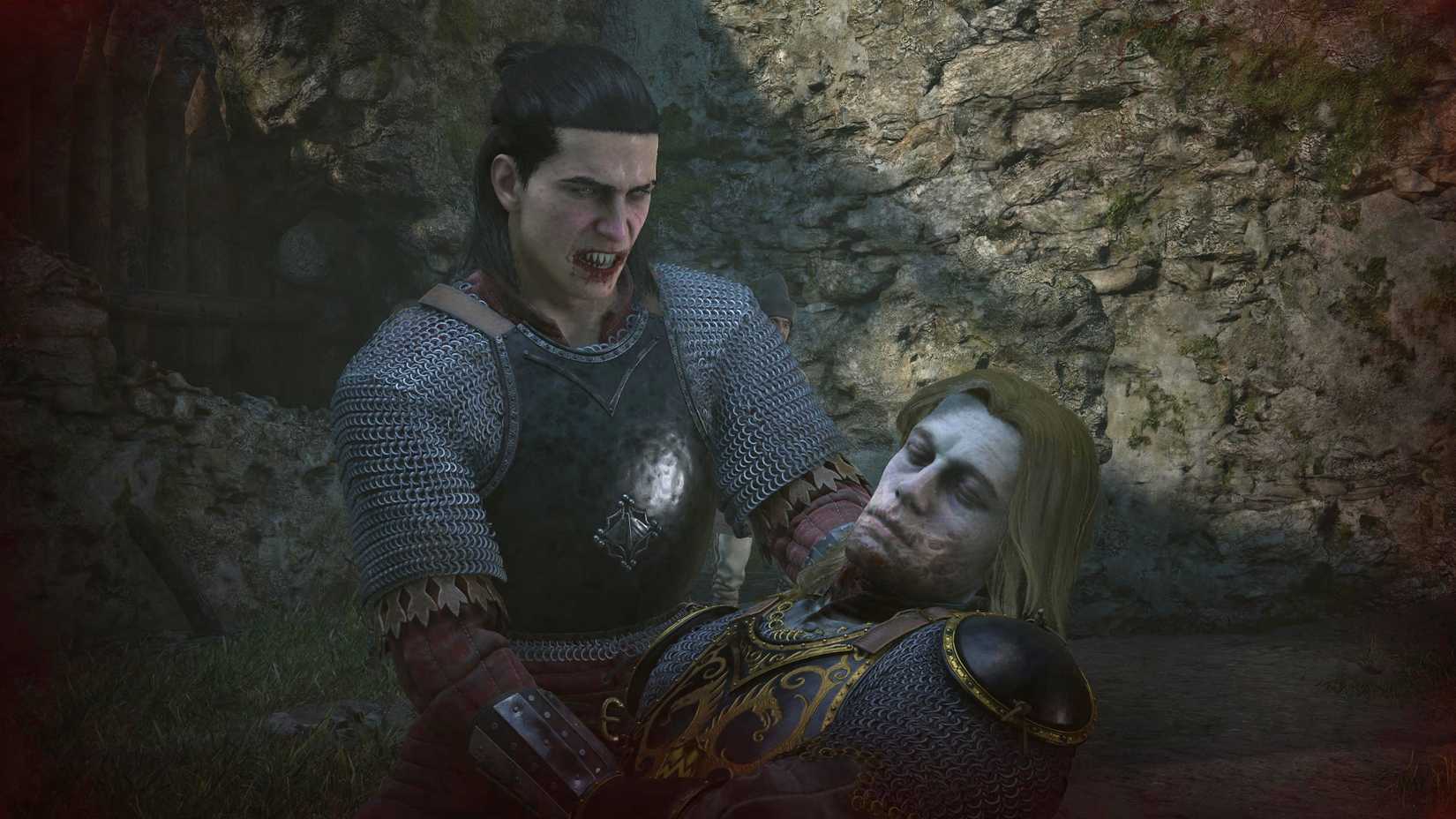 The Blood of Dawnwalker Coen about to drain ambrus