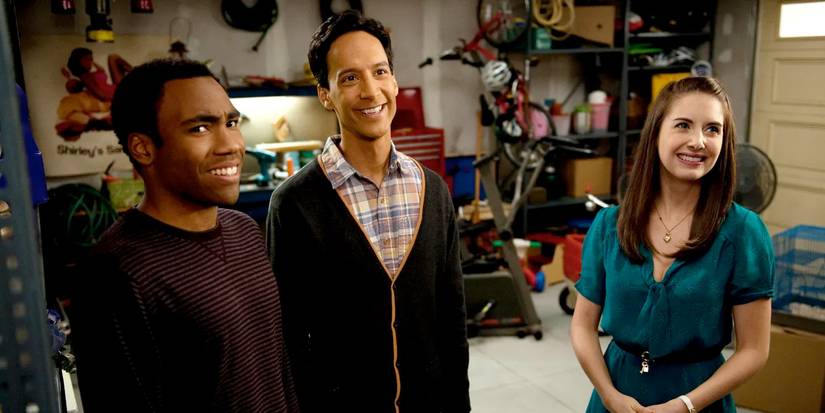 The gang trapped in a garage in Community