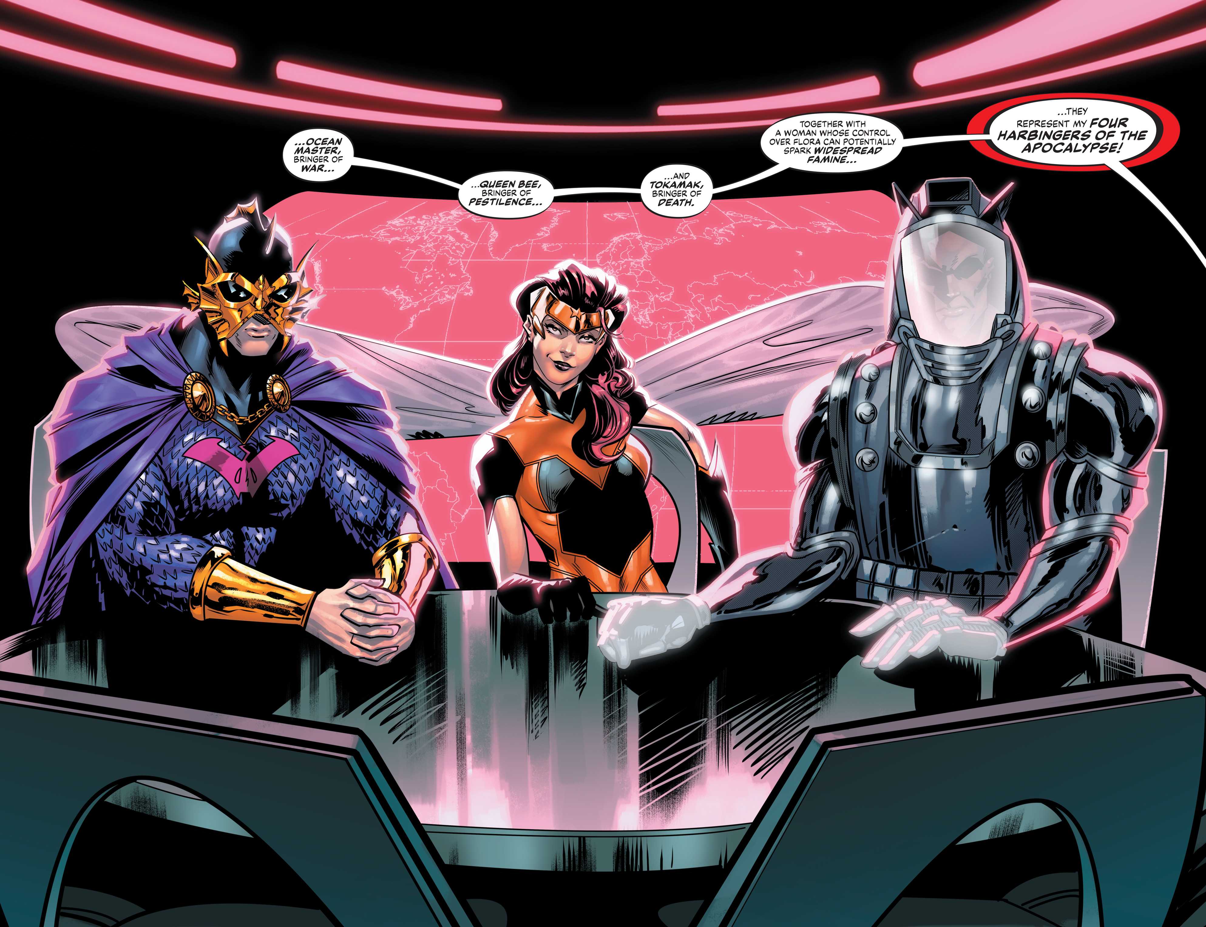 The Harbingers of the Apocalypse assemble in Batman Superman World's Finest #55