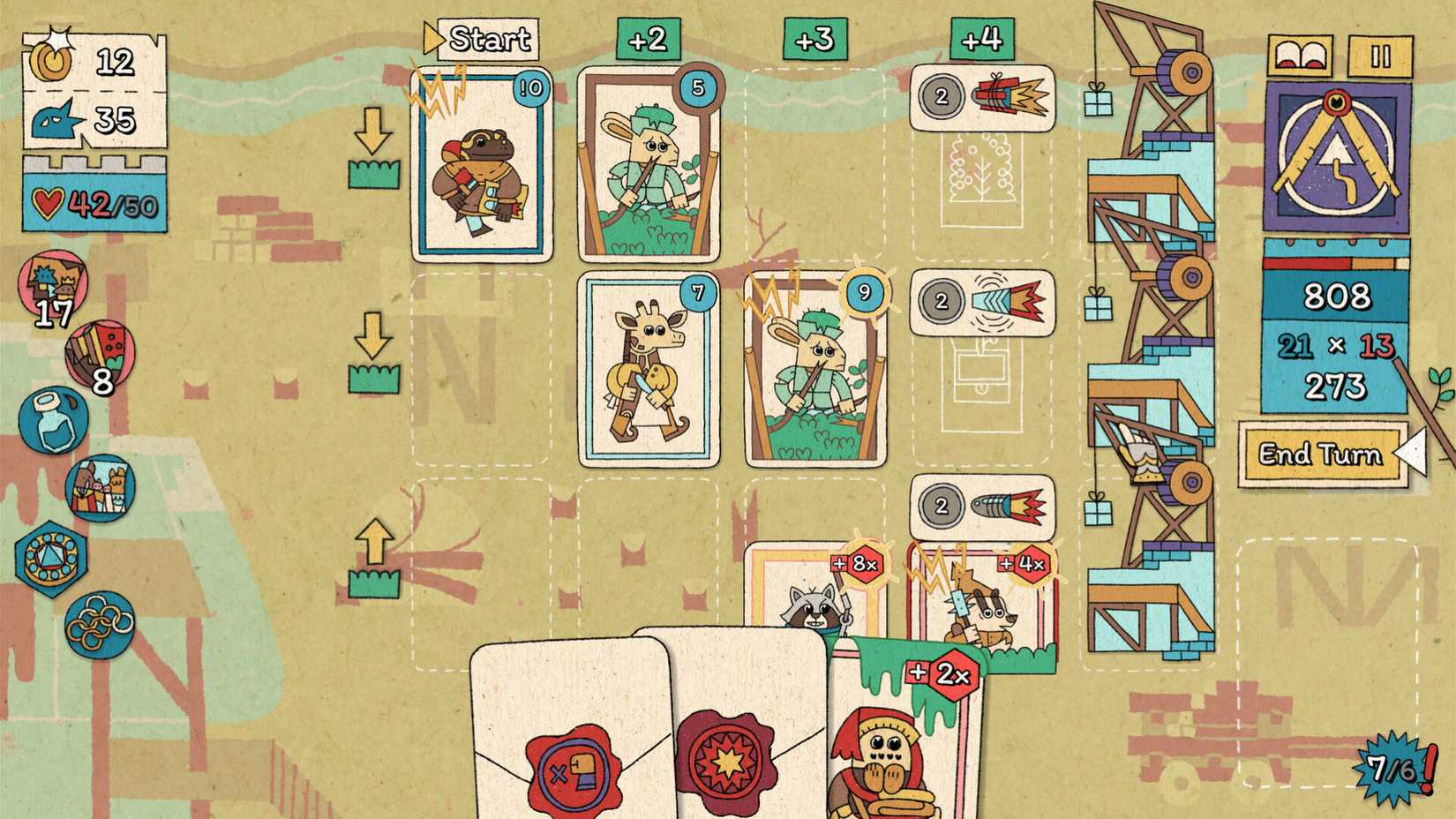 A battle takes place with cards in The Royal Writ.
