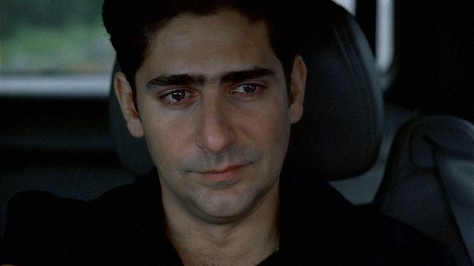 Christopher (Michael Imperioli) tearing up in the car in The Sopranos, Cold Cuts.