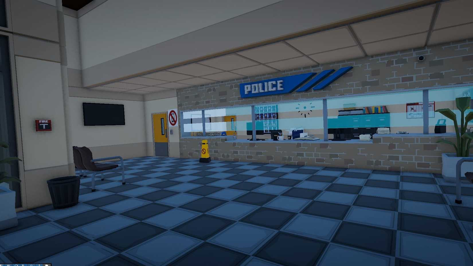 Police building interior in upcoming game The Sworn