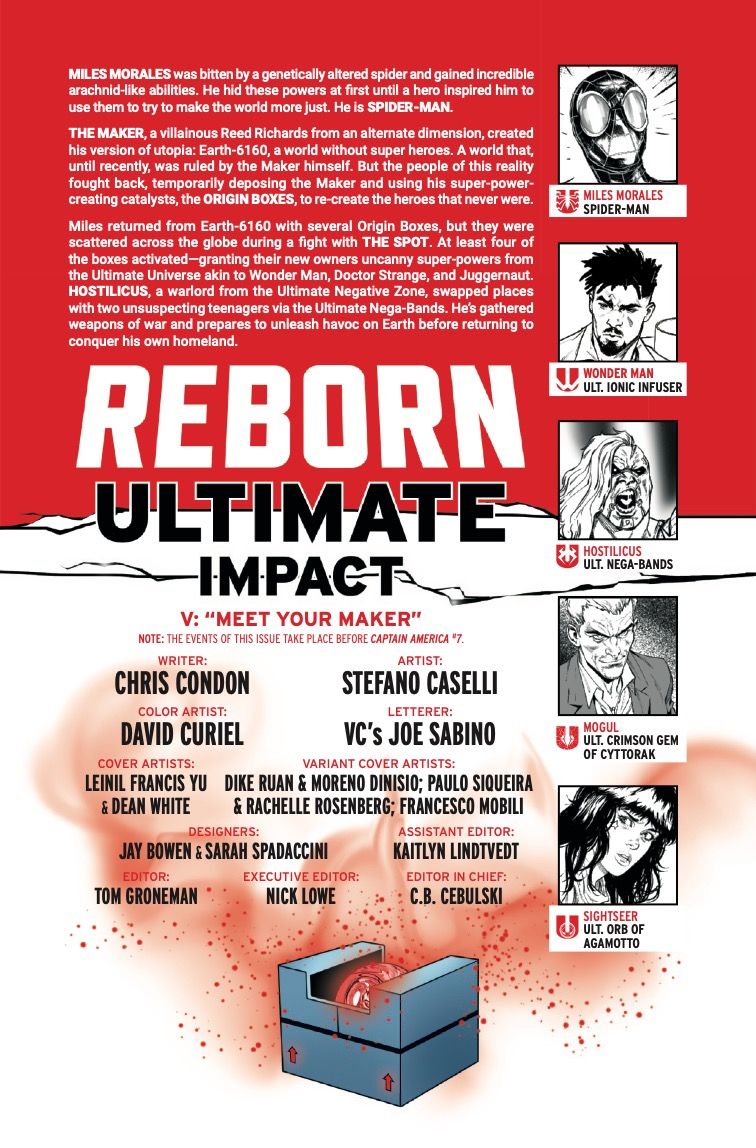 Ultimate Impact Reborn #5 credits page