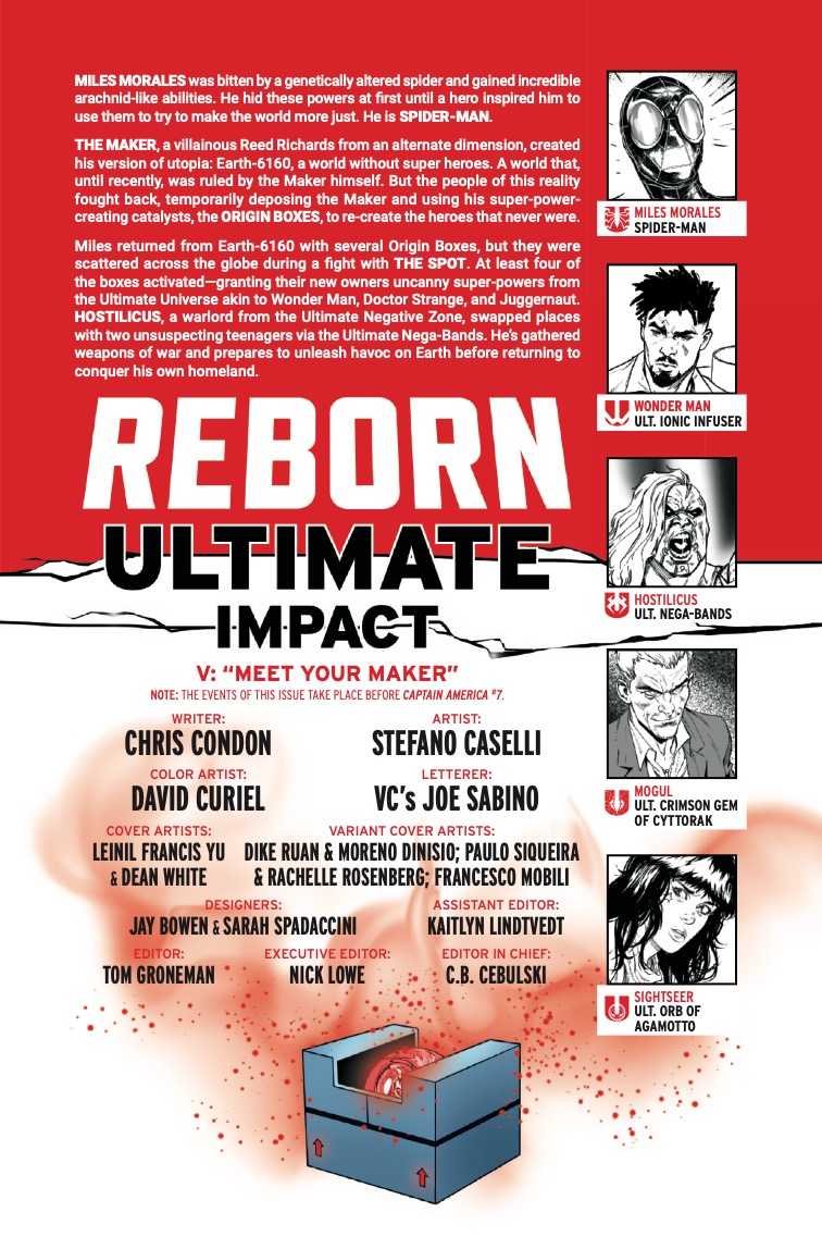 Ultimate Impact Reborn #5 credits page
