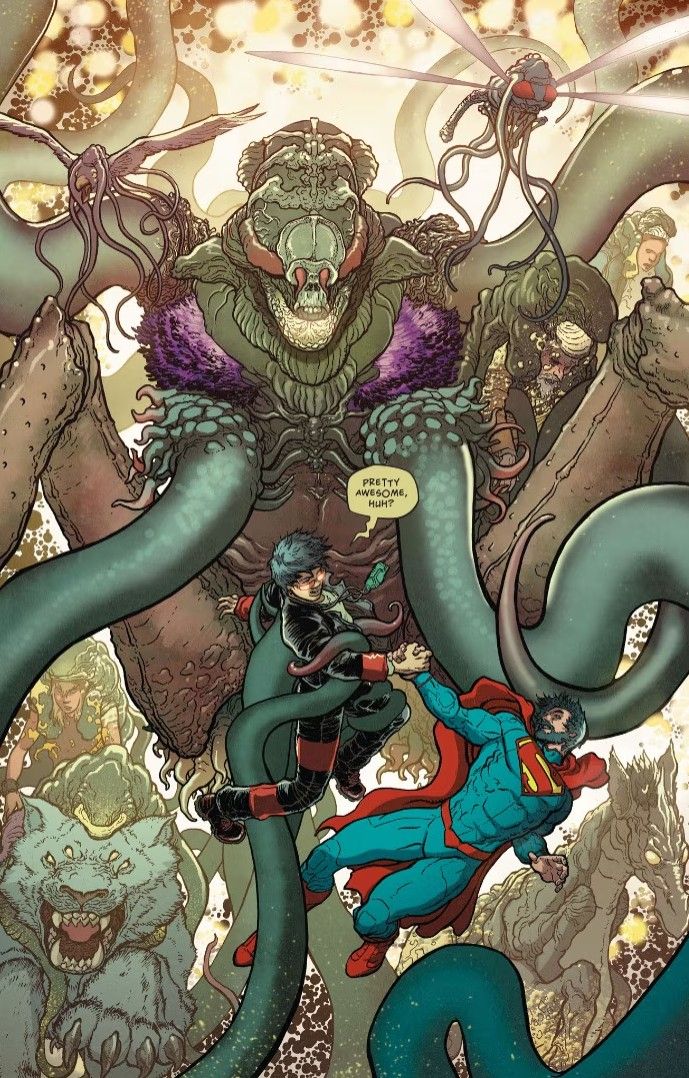 Ultra-Humanite as a horrific monster during the New 52