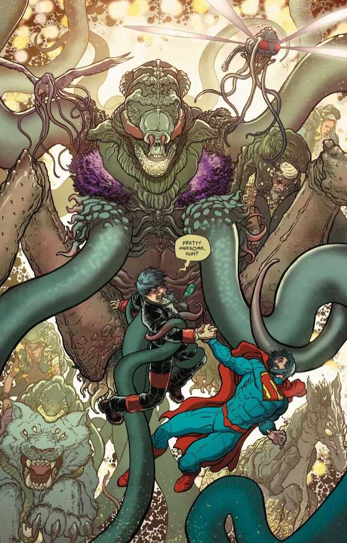 Ultra-Humanite as a horrific monster during the New 52