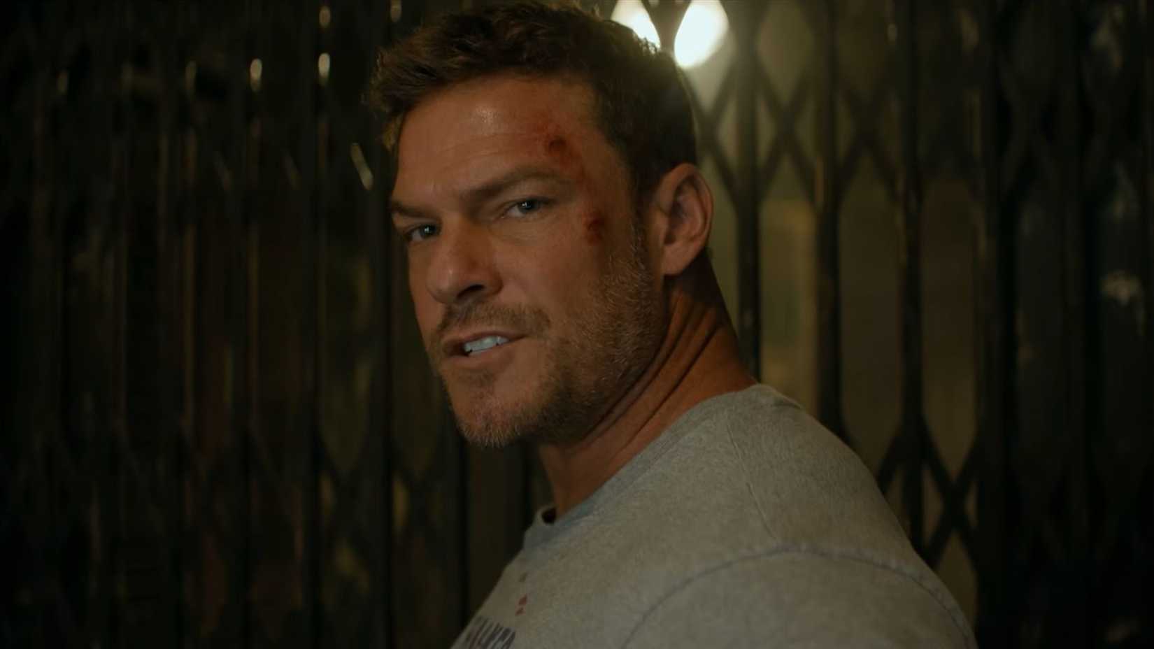 Reacher about to use an elevator