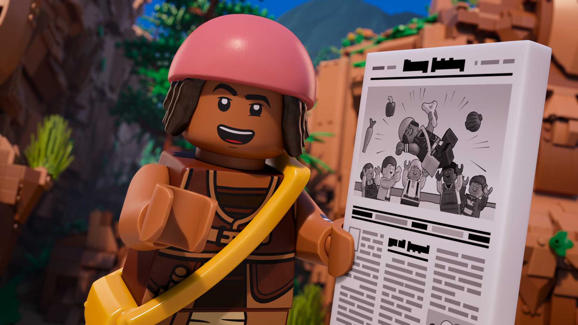 Usopp with Newspaper in LEGO One Piece