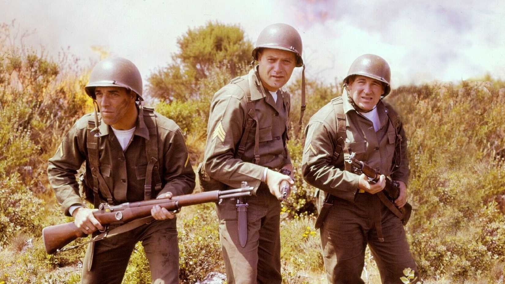 Vic Morrow Shecky Greene and Pierre Jalbert in Combat 1962 ABC