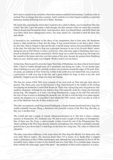 Walt Simonson Thor Intro Page 2