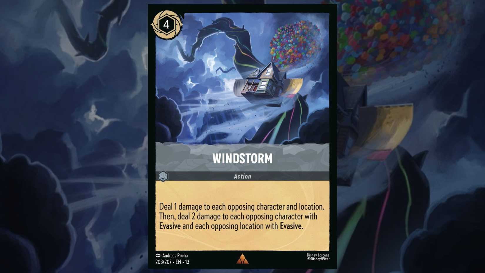 Windstorm action card 203 for Disney Lorcana