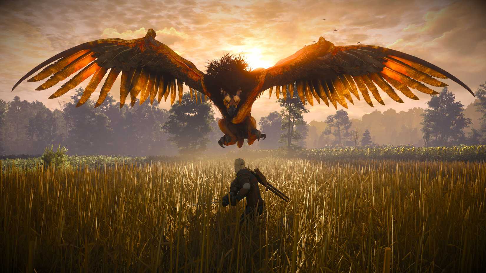 Witcher 3 remastered press kit gryffon and geralt