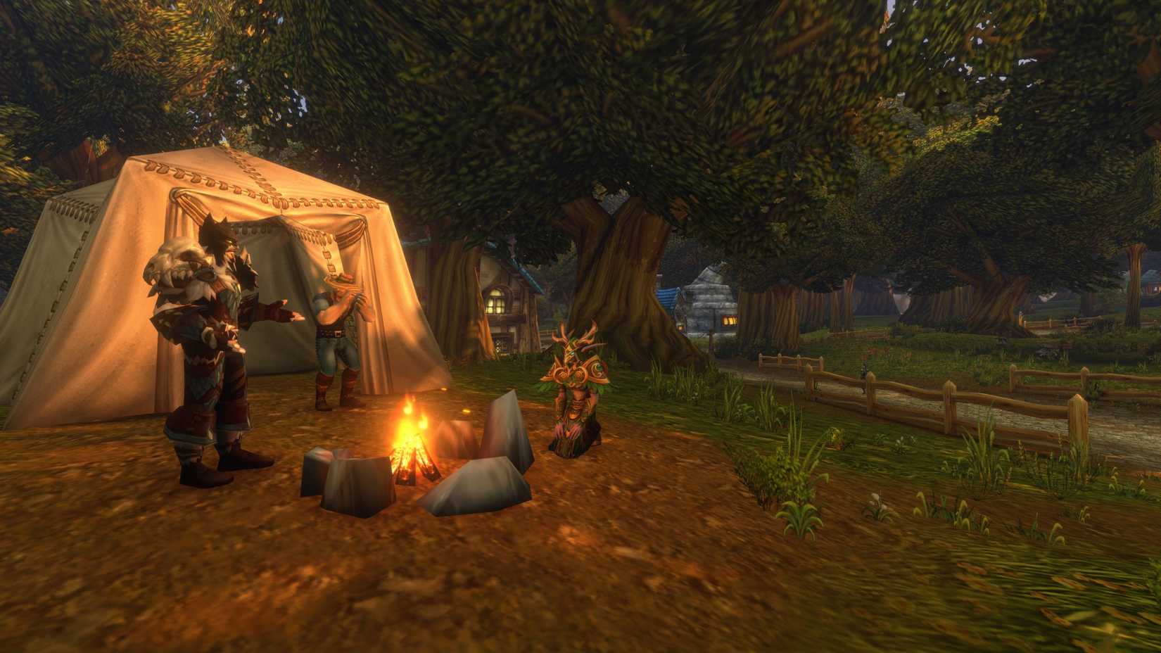 World of Warcraft Forever, image of player characters camping