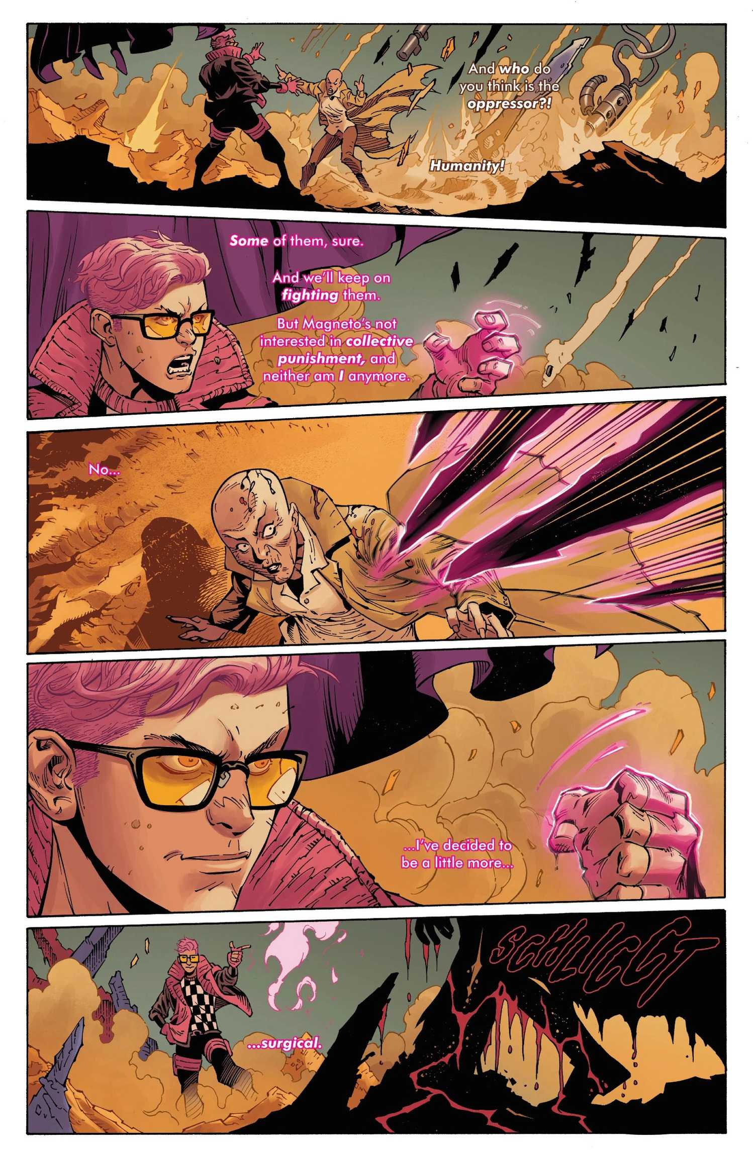 X-Men #37 Quentin Quire psychically battling Cassandra Nova