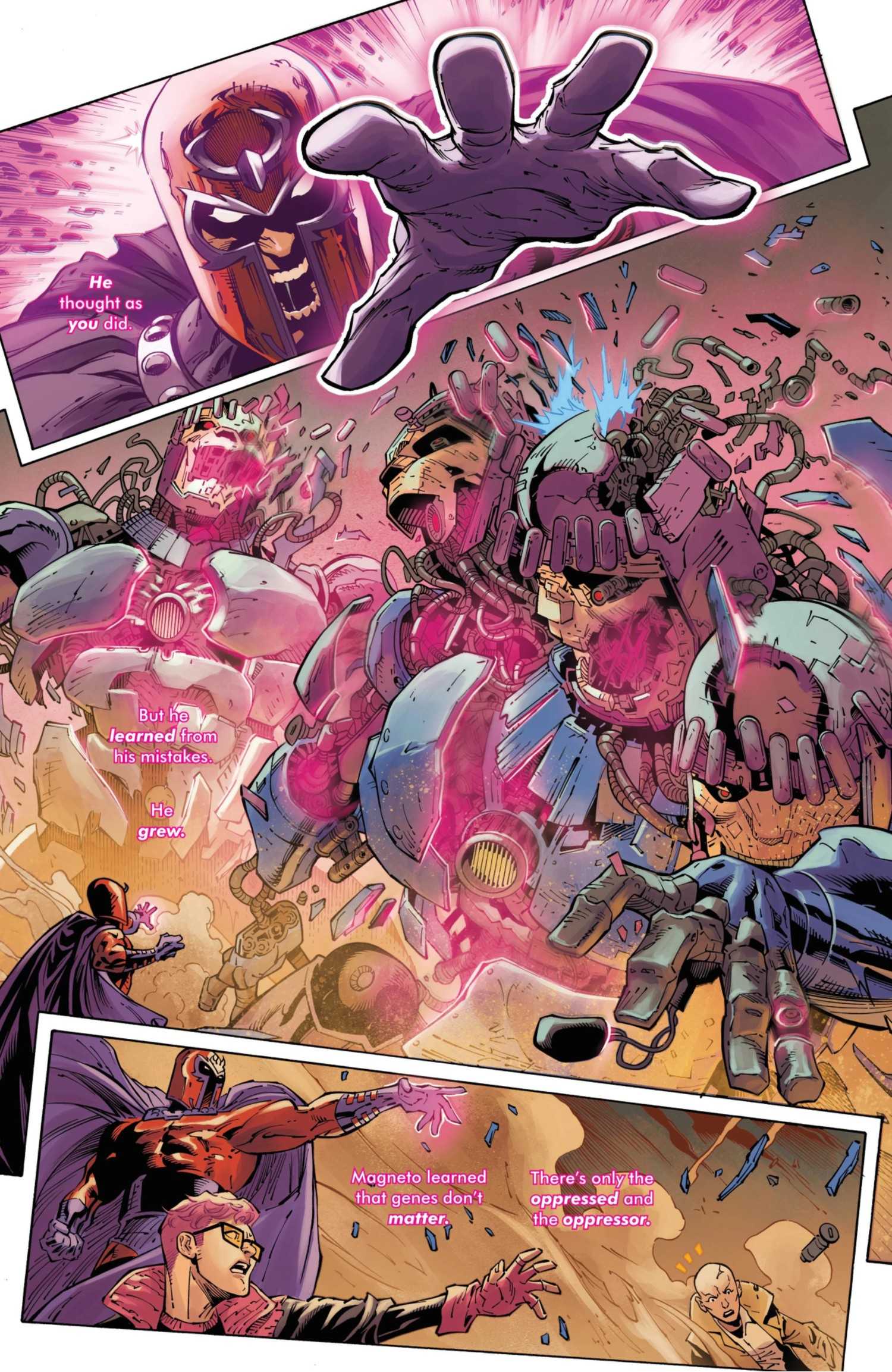 X-Men #37, Quentin Quire psychically uses Magneto's powers