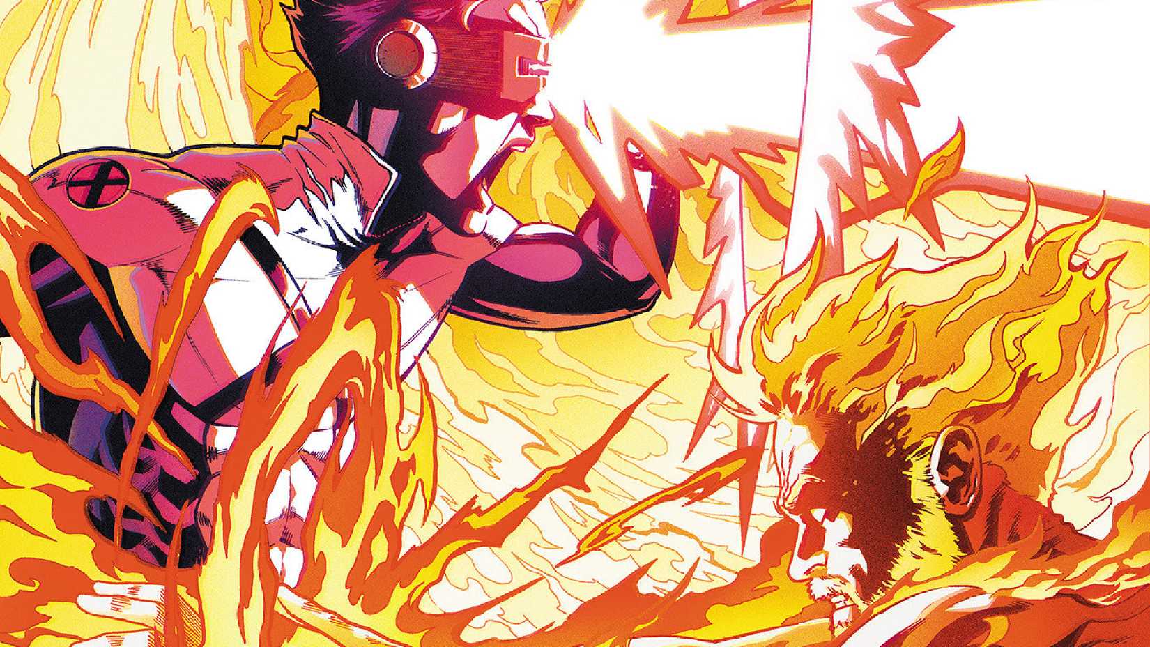 x-men's cyclops and fantastic four's human torch