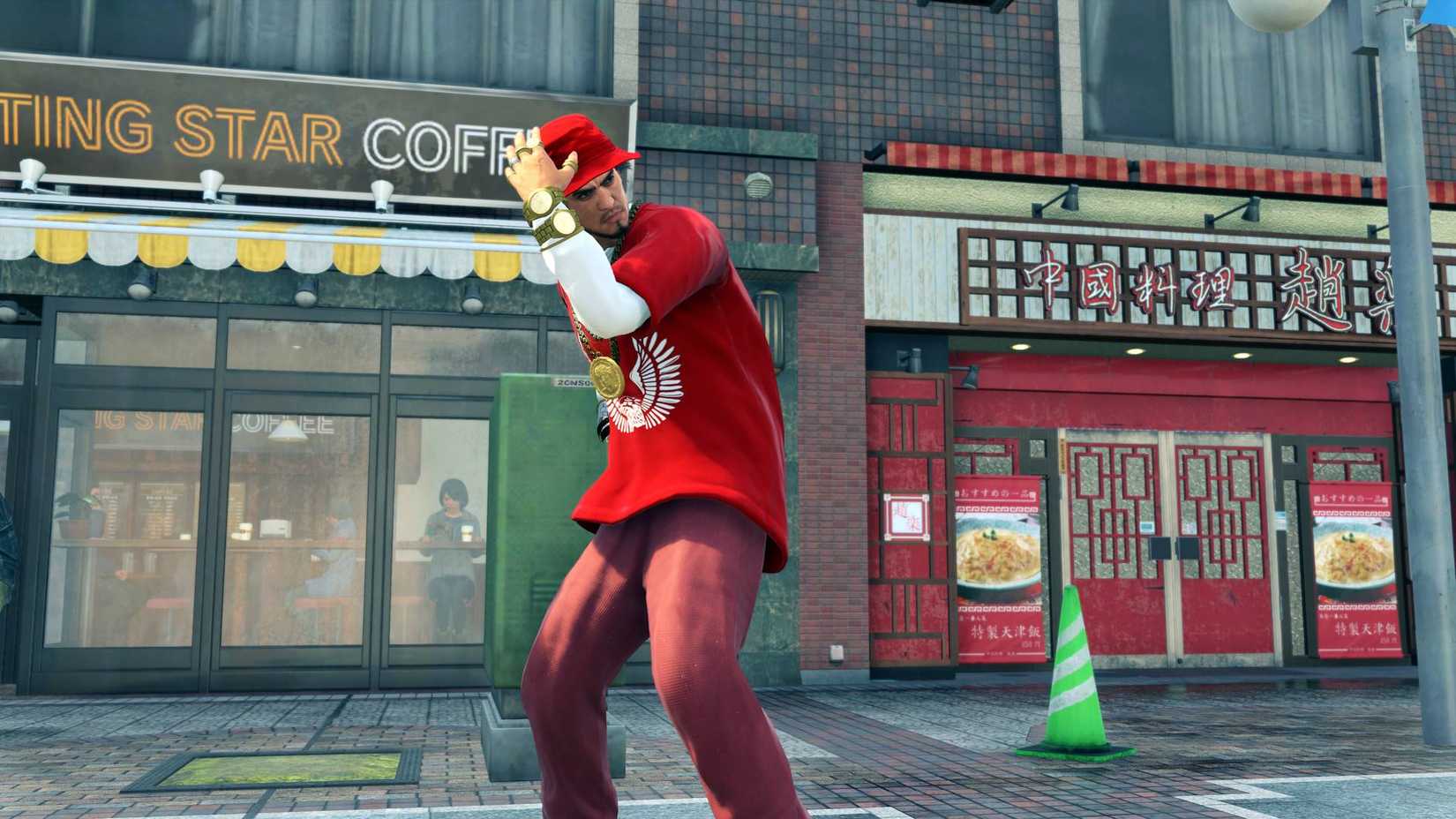 Ichiban standing in the street in Yakuza: Like a Dragon.