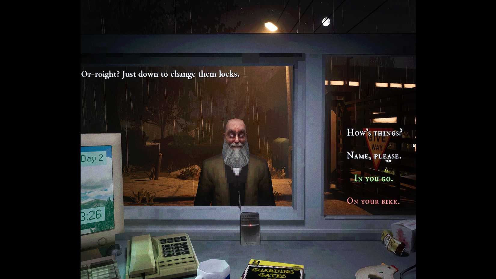 Image shows gameplay from free Steam game, Evenin' Shift