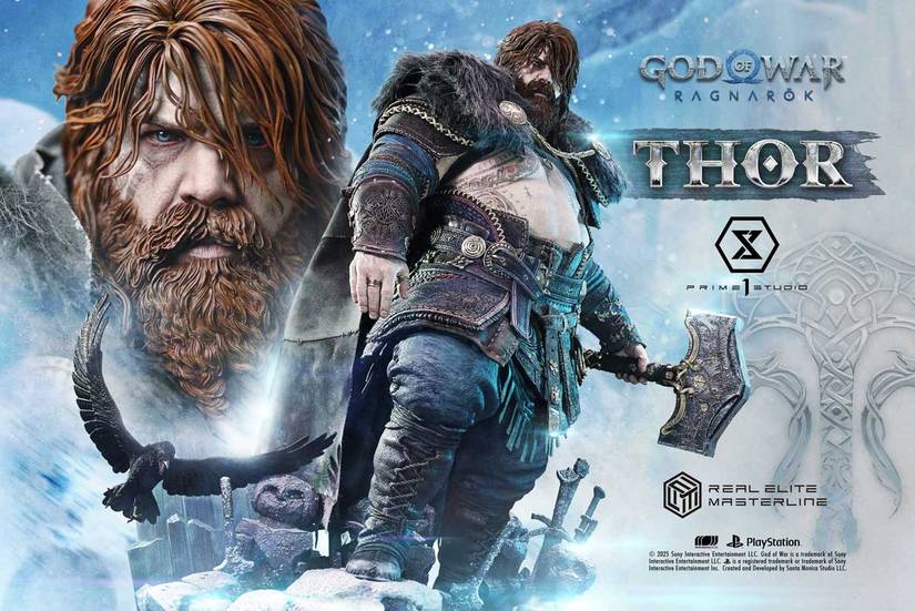 Image shows the Thor statue from Prime 1 Studio