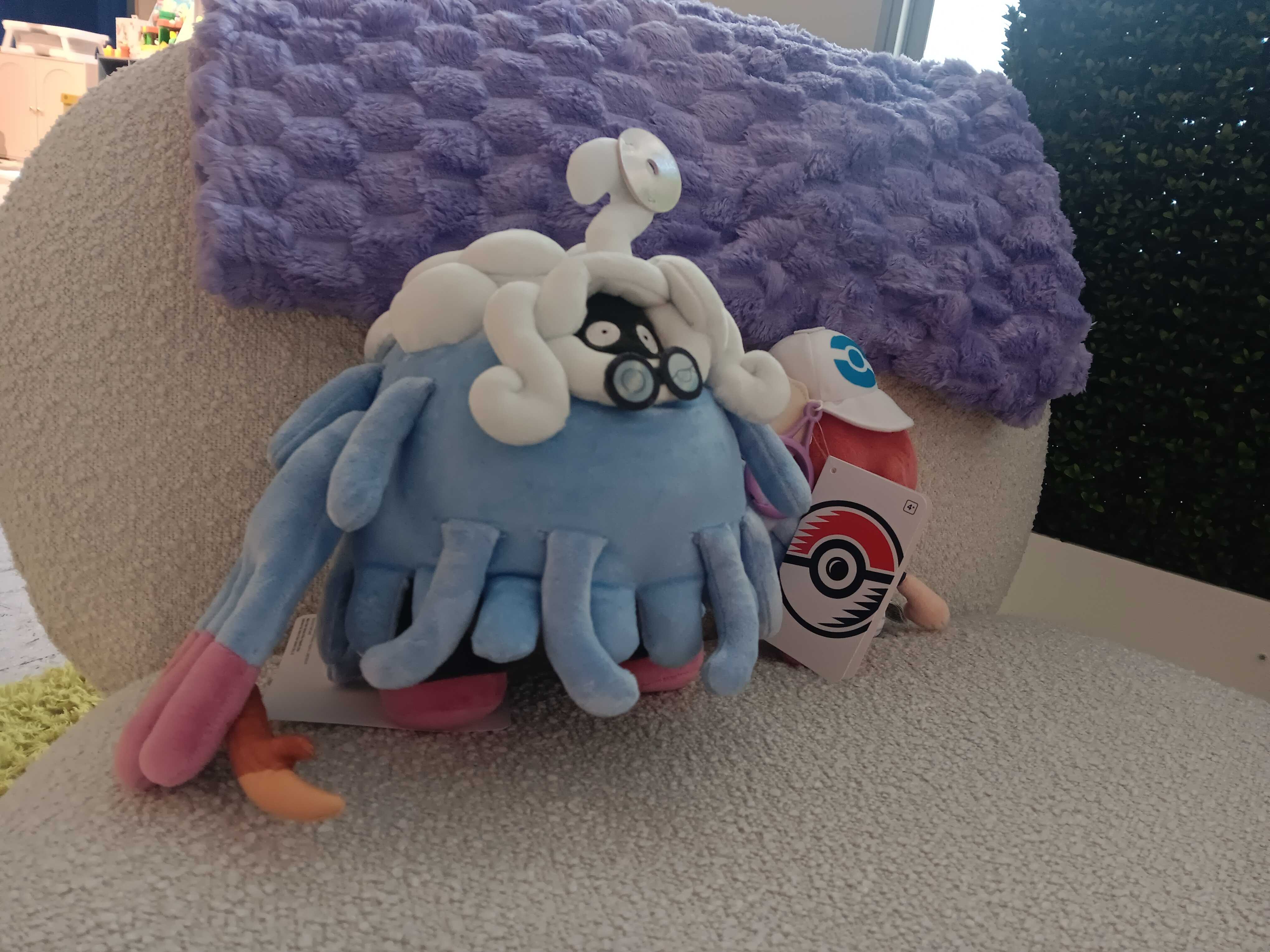 Pofessor Tangrowth plushie on a plush chair at the Nintendo Holiday Showcase 2026