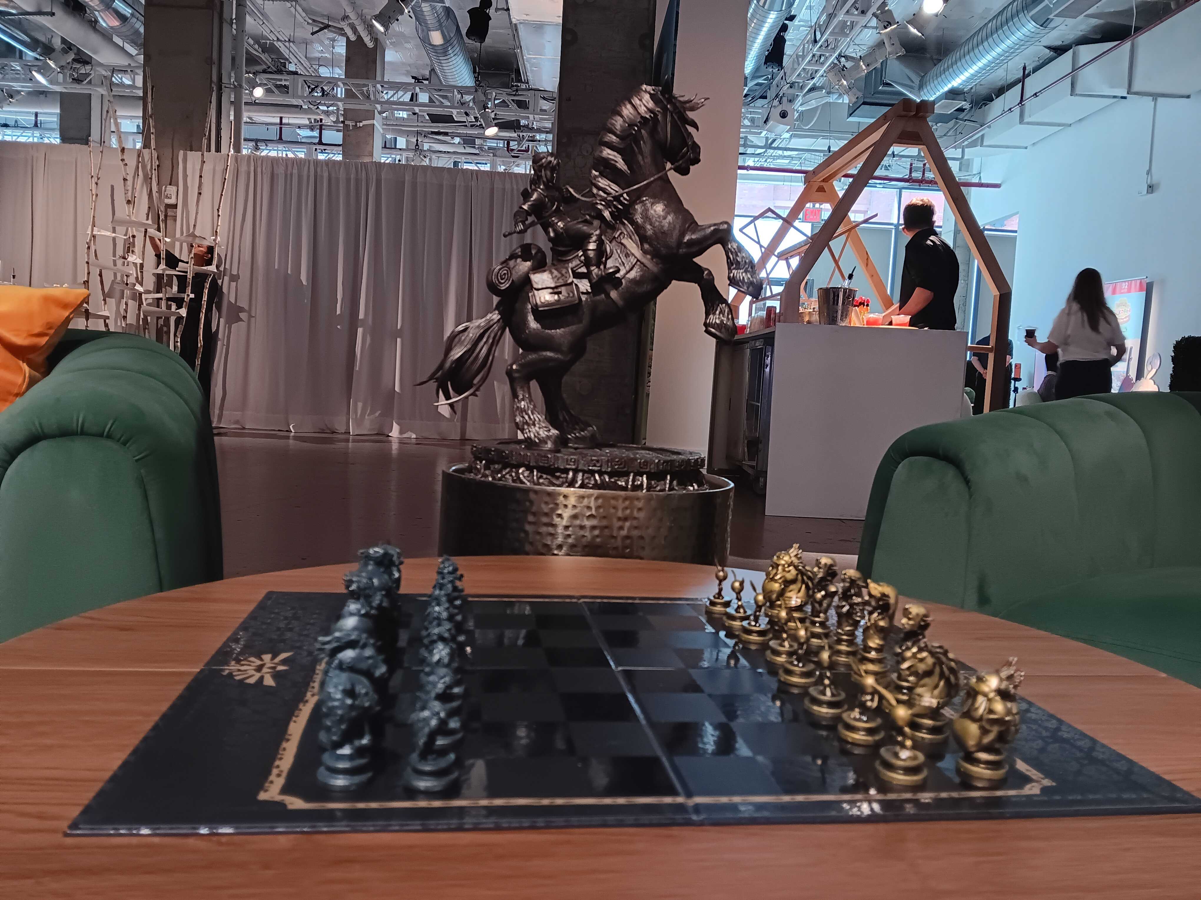 Legend of Zelda chess set with a statue of Link riding Epona at the Nintendo 2026 holiday showcase