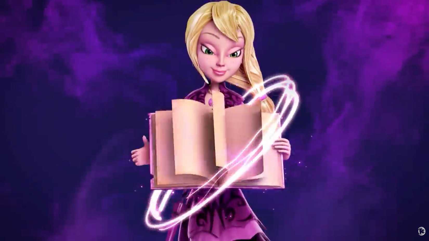 Still of Sabrina Spellman holding her magic book from Sabrina: Secrets of a Teenage Witch.