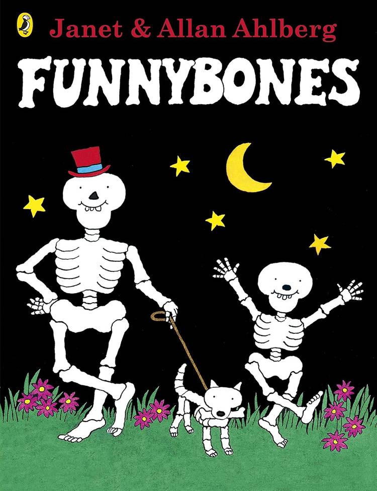 The cover of Funnybones by Janet and Ahlen Ahlberg