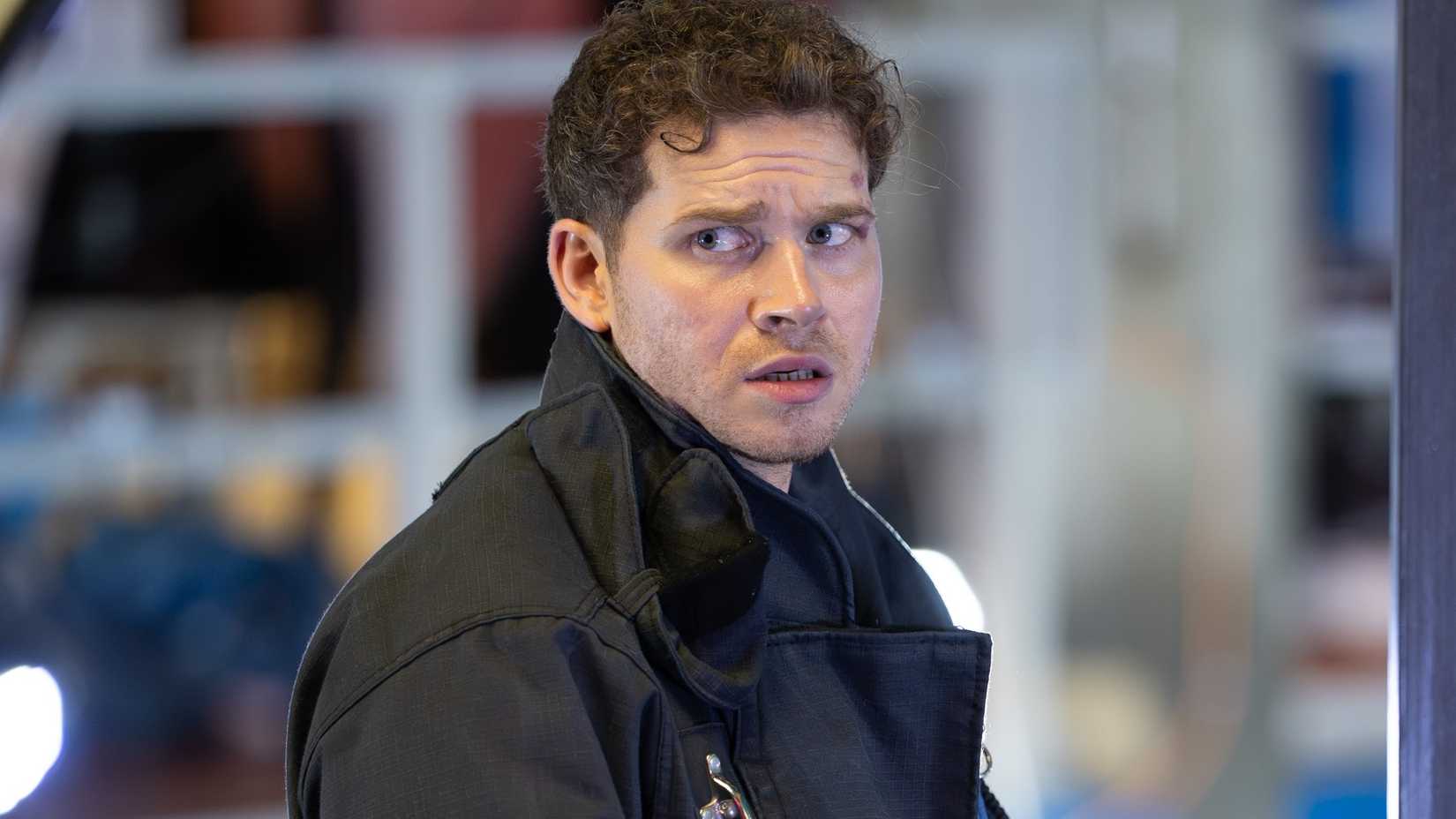 Buck in his firefighter uniform
