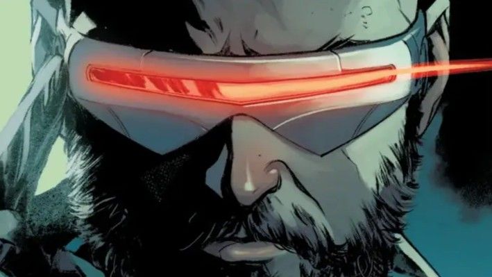 A bearded Cyclops engages his visor in Midnight X-Men #1