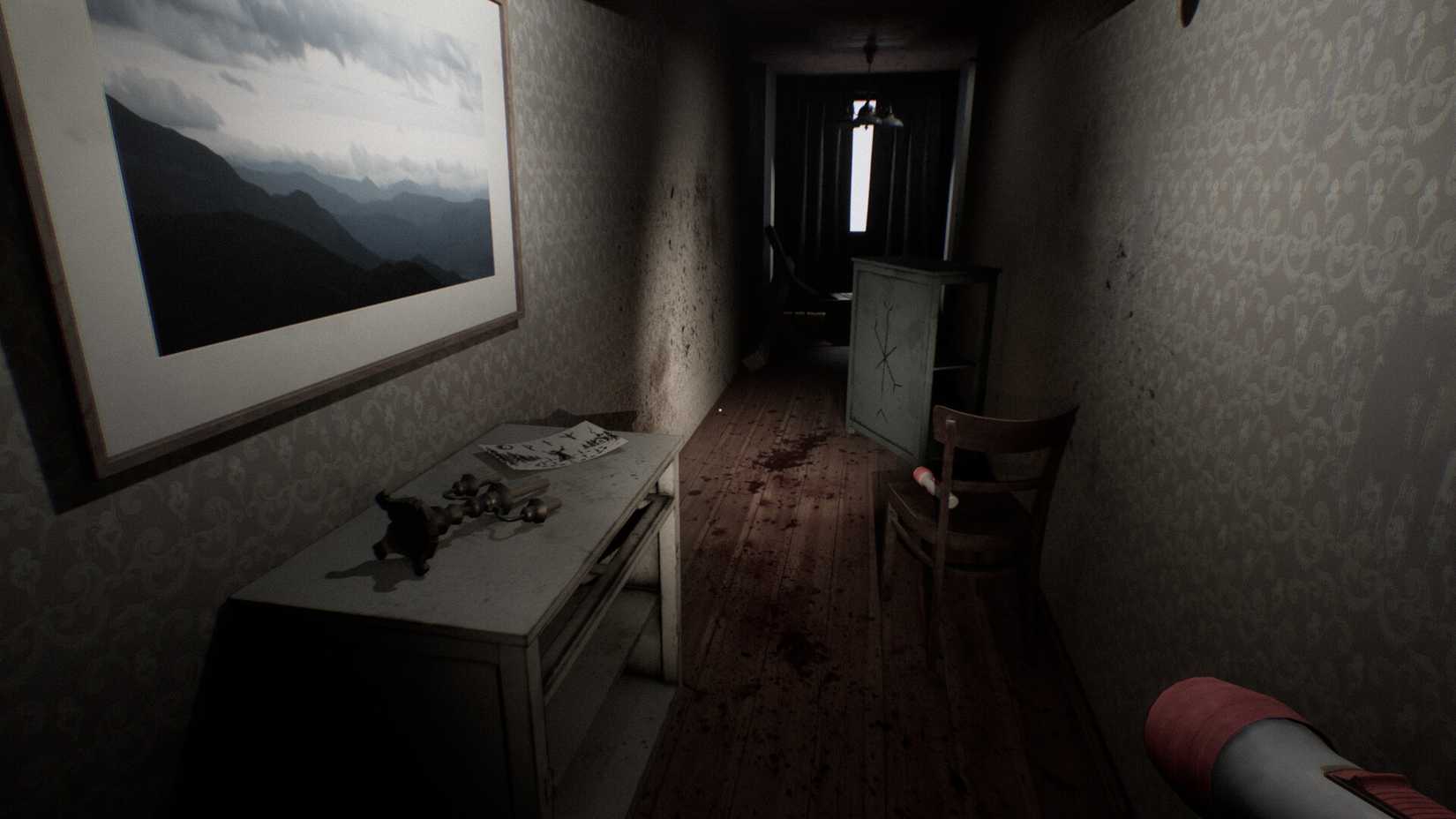 A creepy hallway in A Northern Evil Tape One.