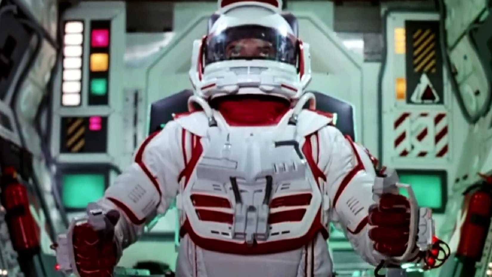 A pilot looks up in Robot Jox