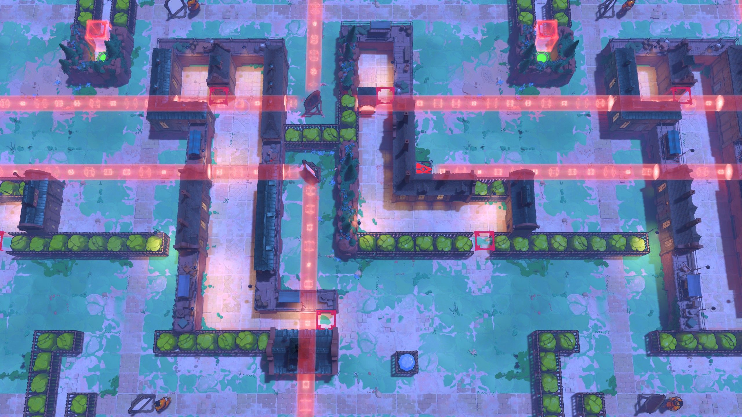 A recursive room of red beamcasters in Order of the Sinking Star