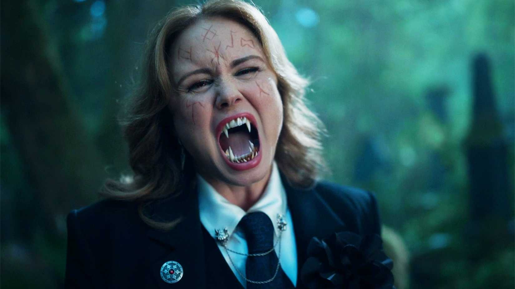 A vampire confronting Briar at the end of Coven Academy season 1, episode 2