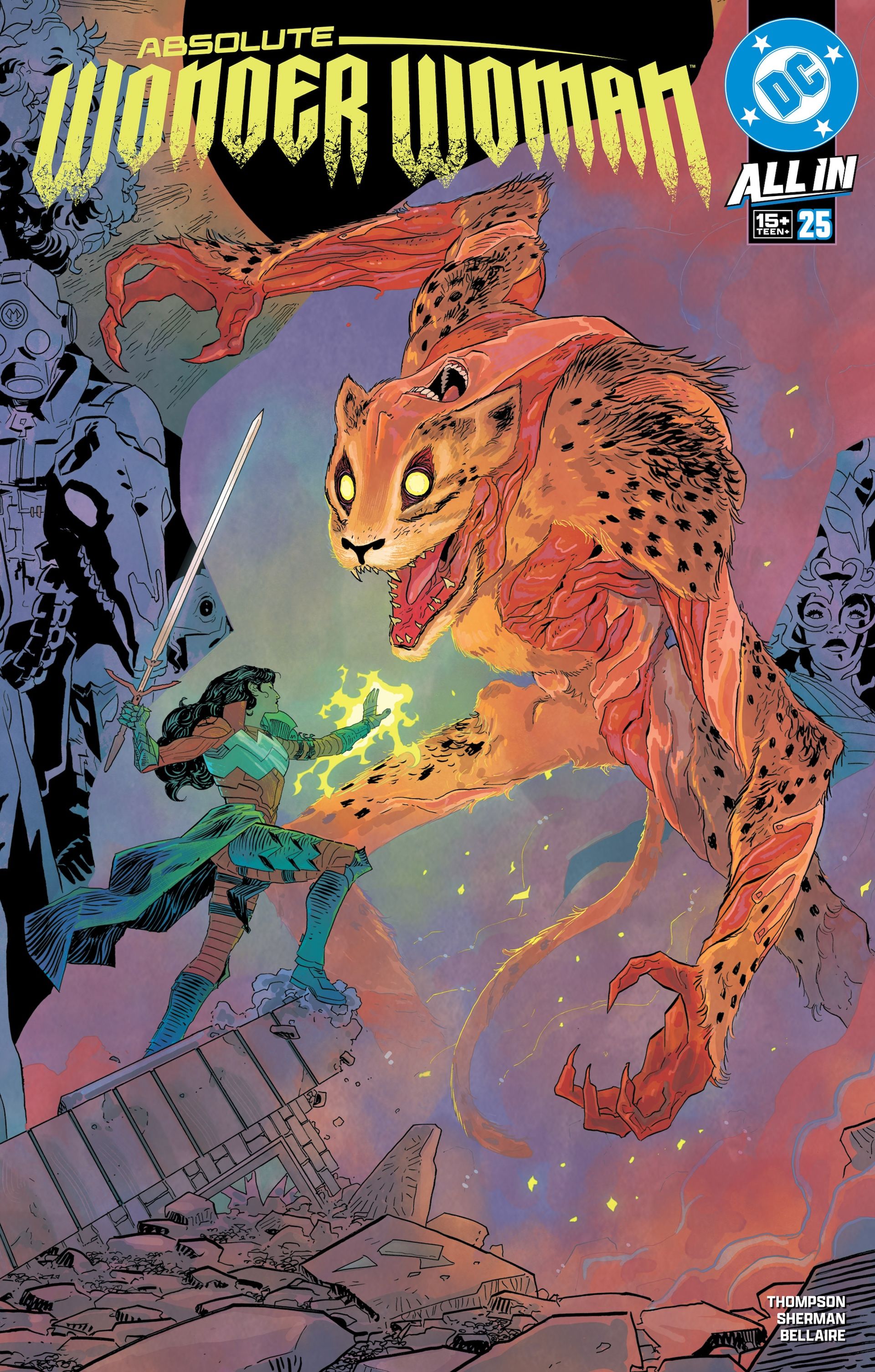 Absolute Wonder Woman fighting Absolute Cheetah