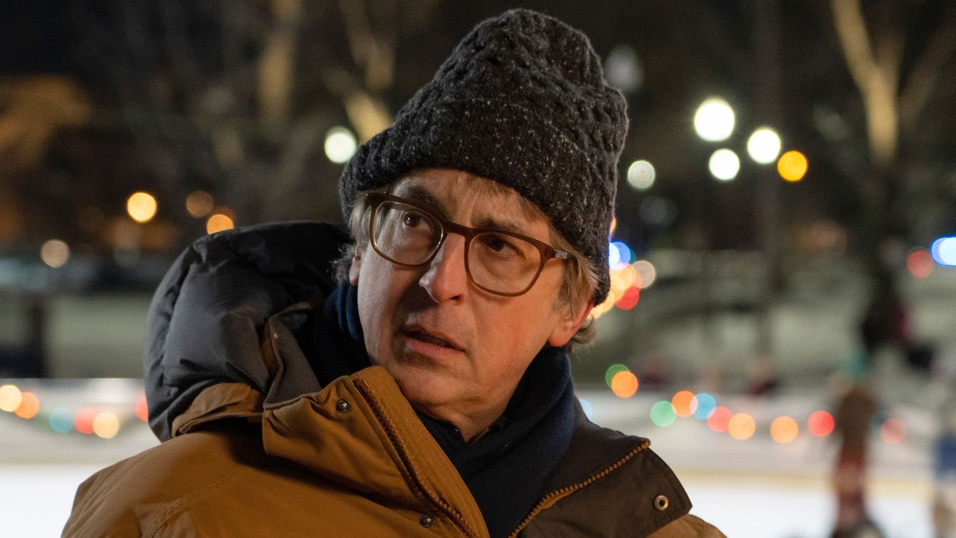 Alexander Payne directing on the set of The Holdovers