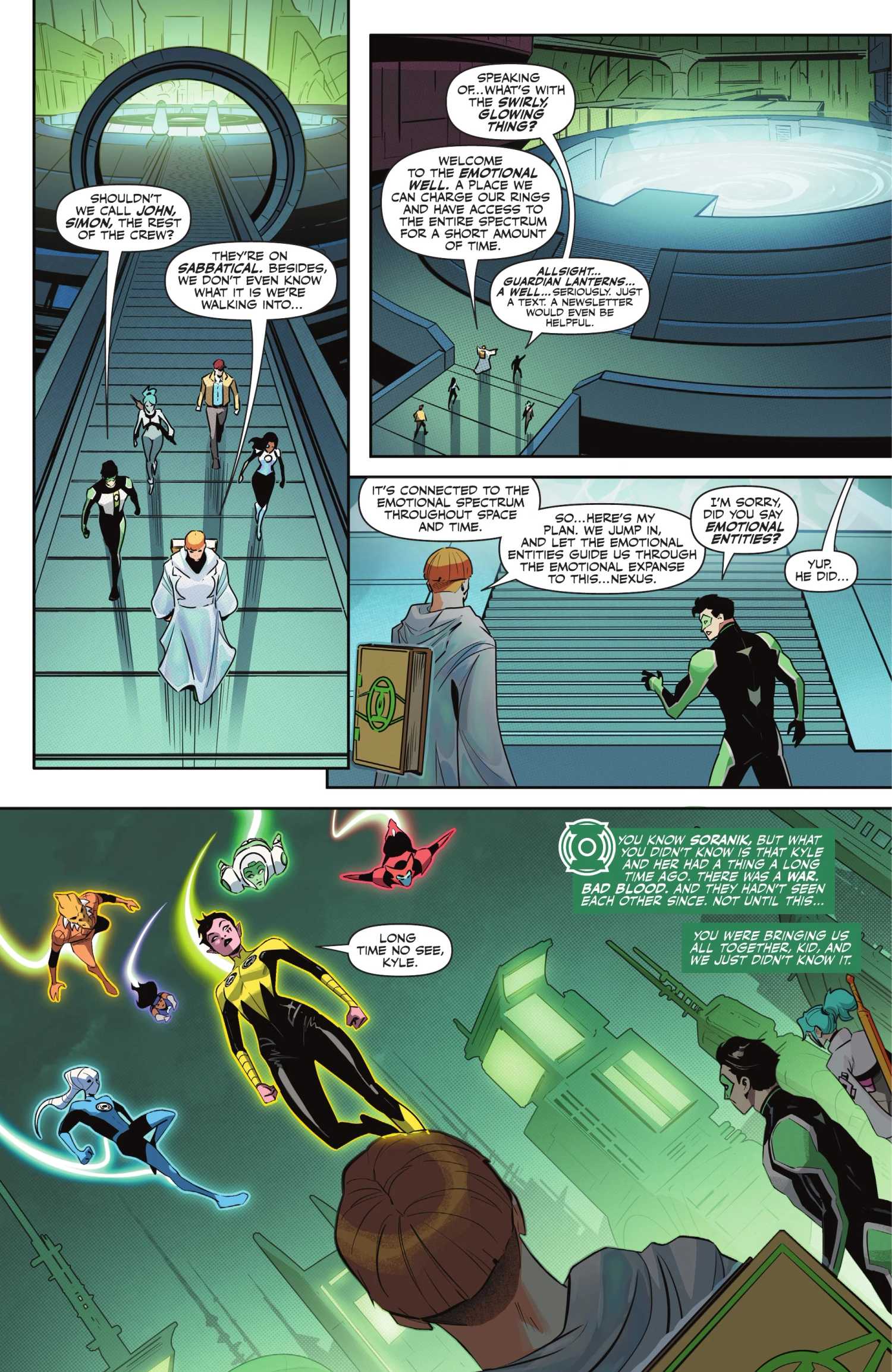 Allsight Guy Gardner explains the Green Lanterns' latest changes to Kyle Rayner