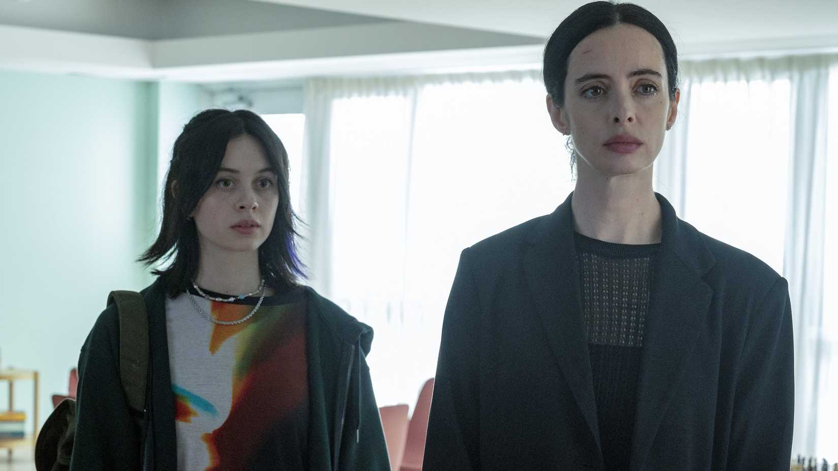 Amanda Fix and Krysten Ritter standing together in Orphan Black Echoes