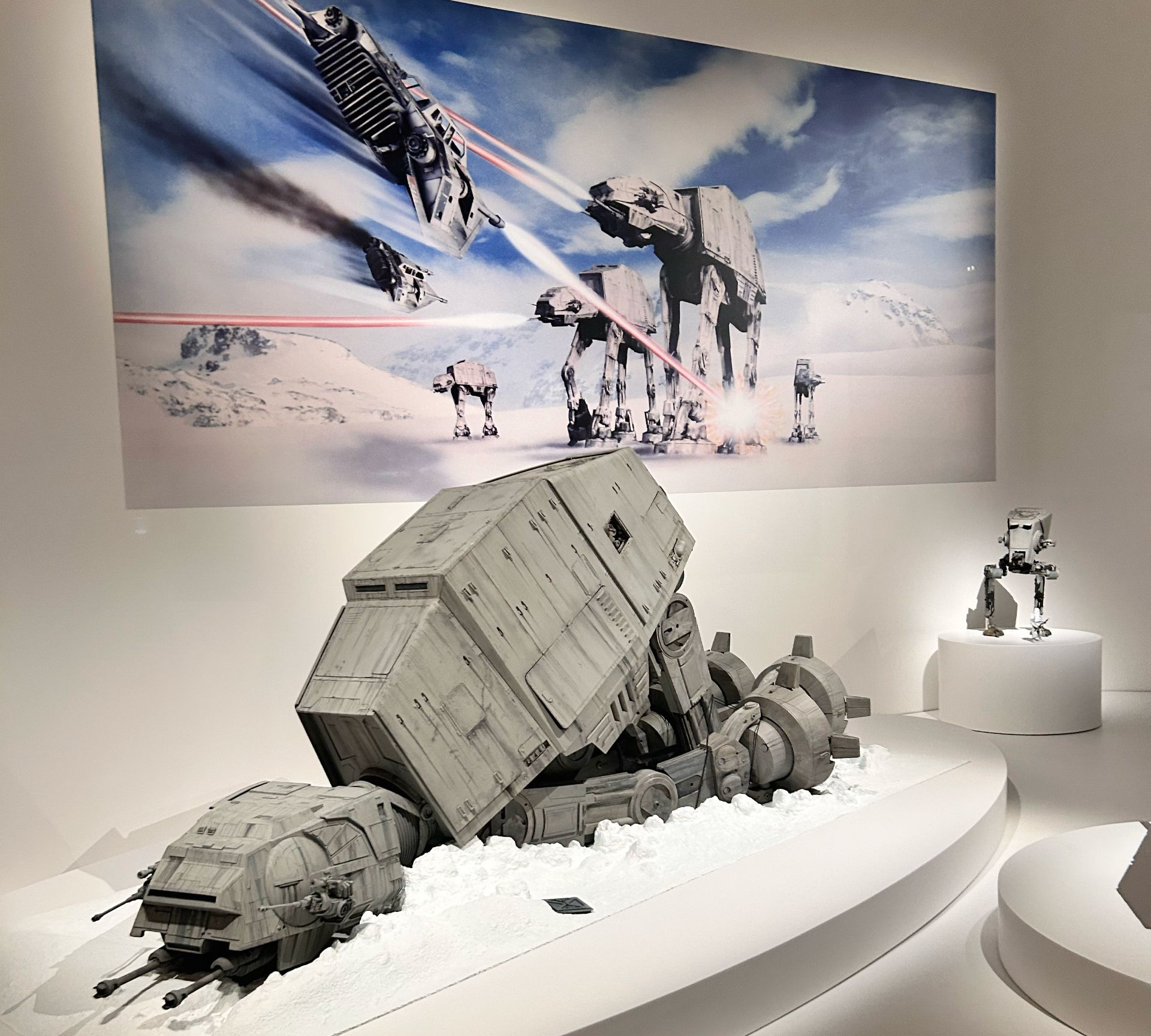 AT-AT and AT-ST Hoth Models At Lucas Museum of Narrative Art