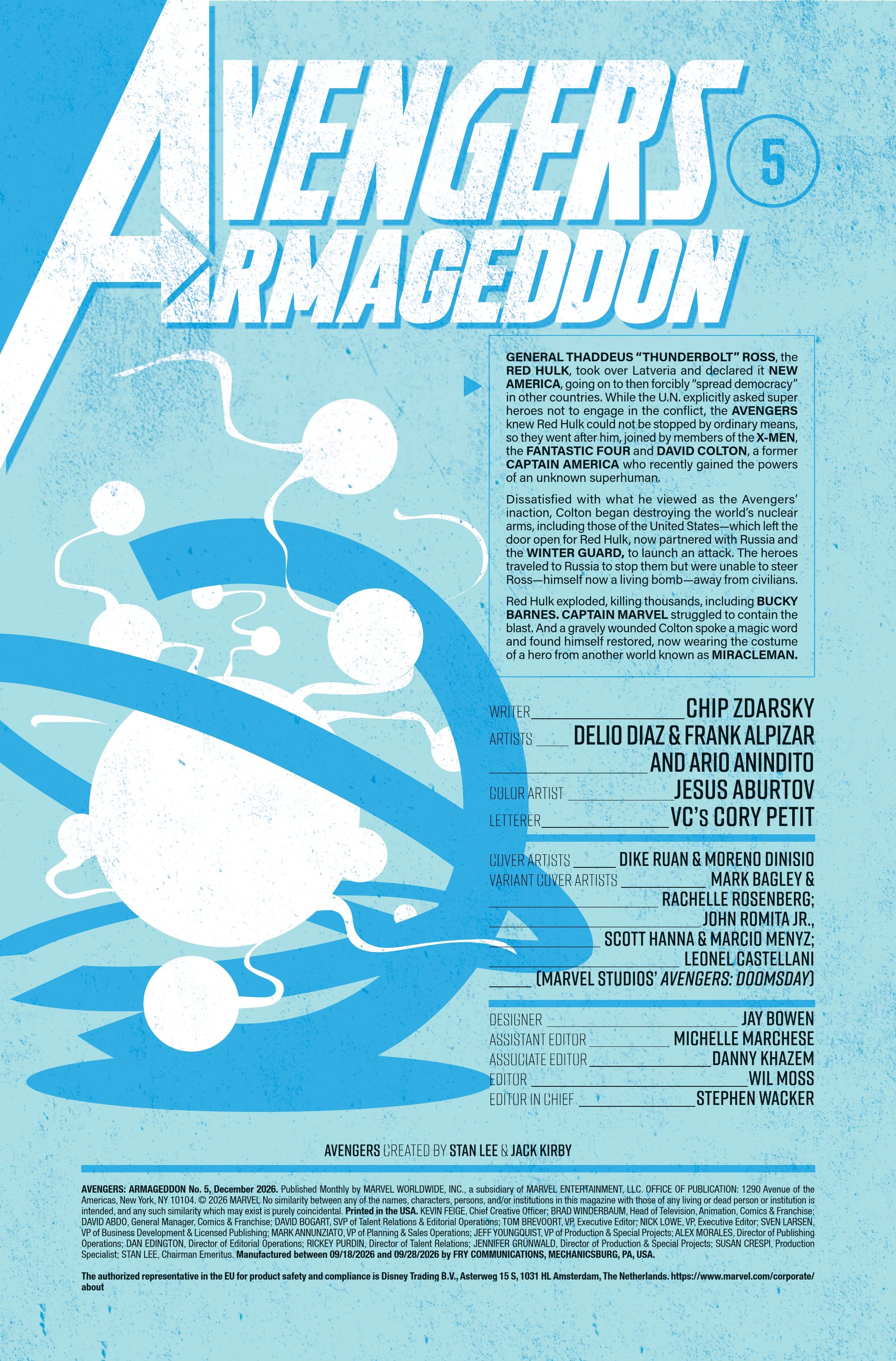 Avengers Armageddon #5 credits page