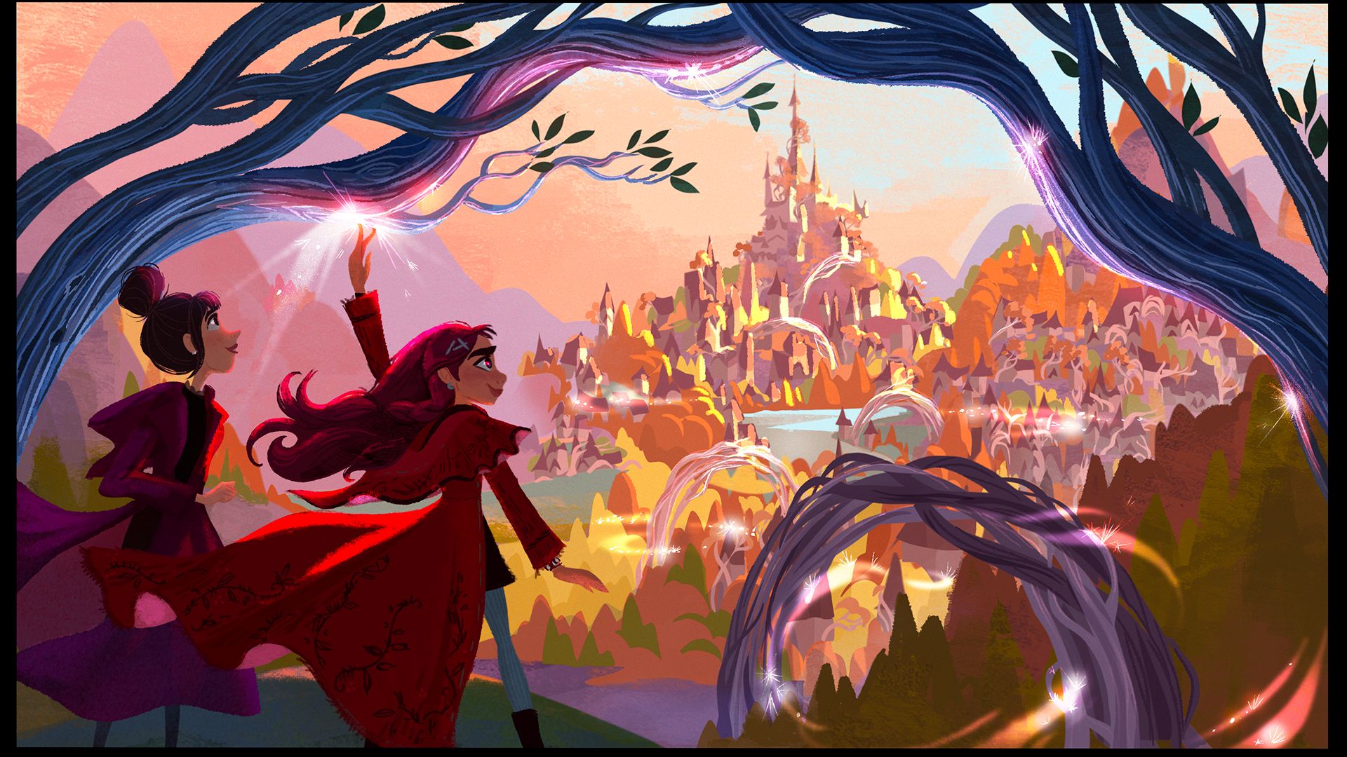 Billie & Alice magic restored concept art for Hexed