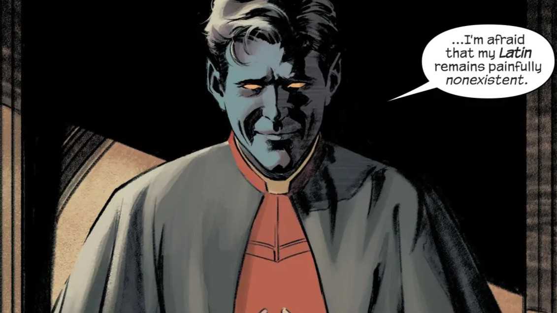 Bishop Kurt Wagner aka Nightcrawler smiles in Midnight X-Men #1