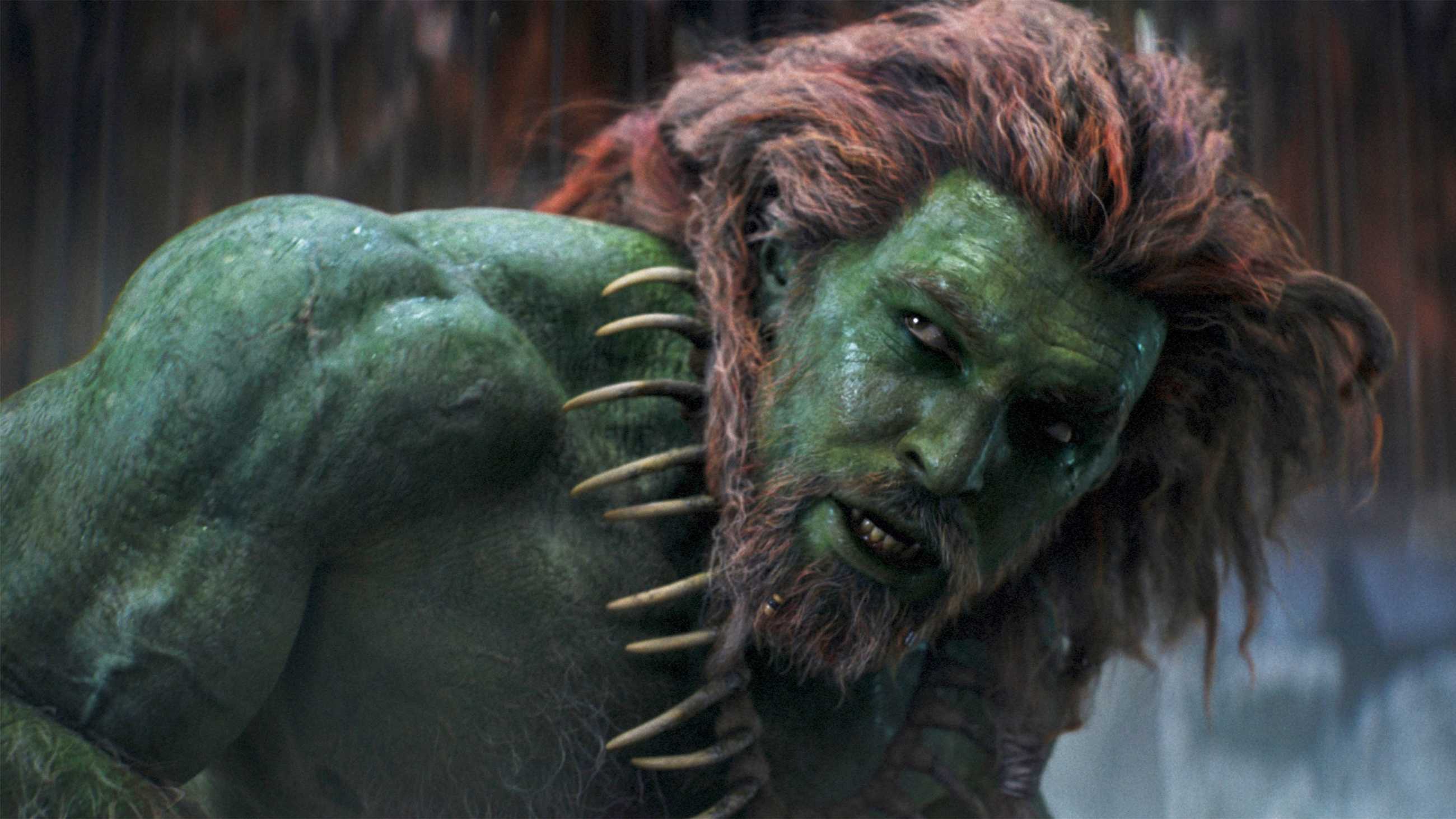 Blanka looking up in dismay in Street Fighter