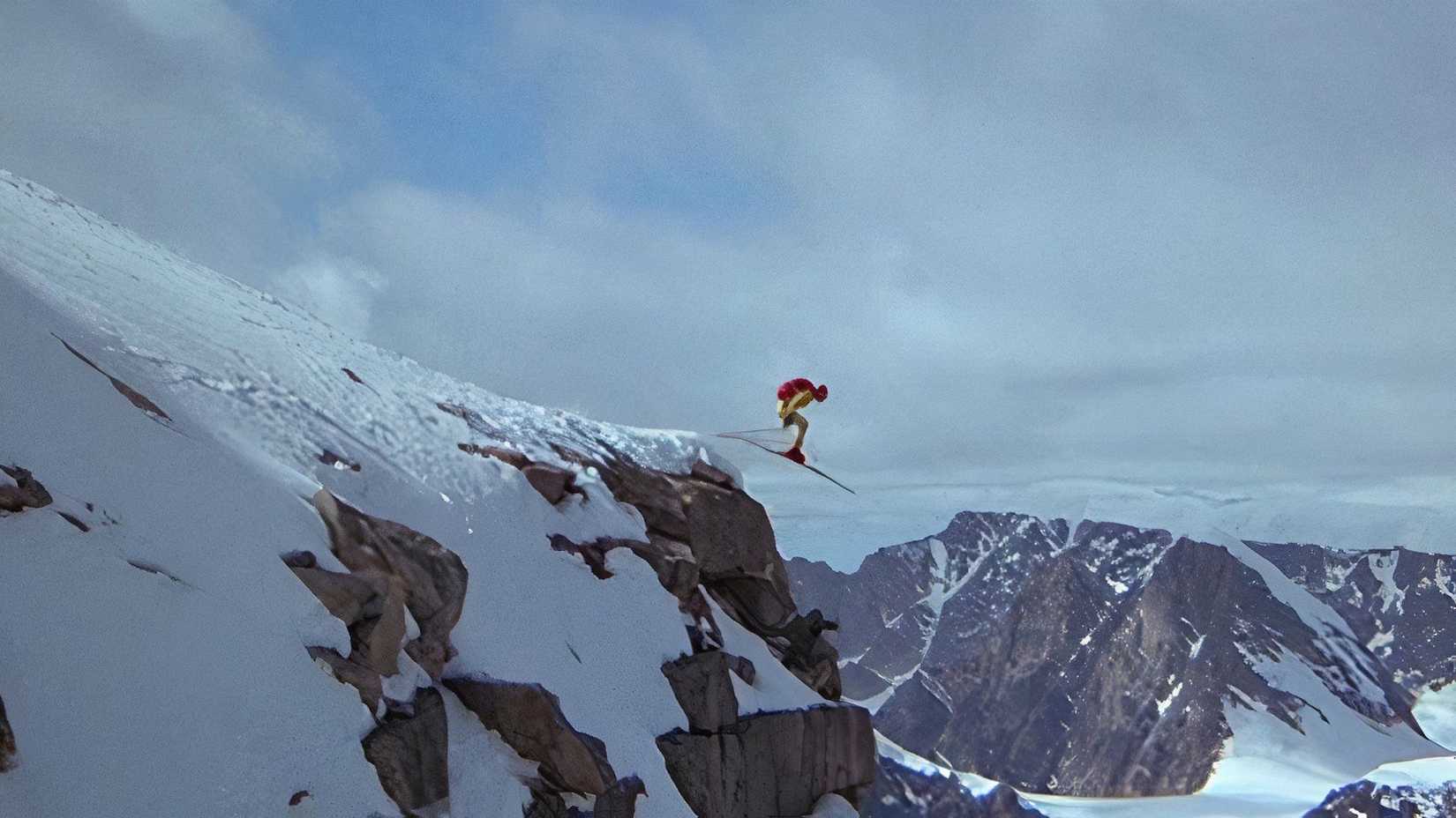 Bond skiing off a cliff edge in the spy who loved me