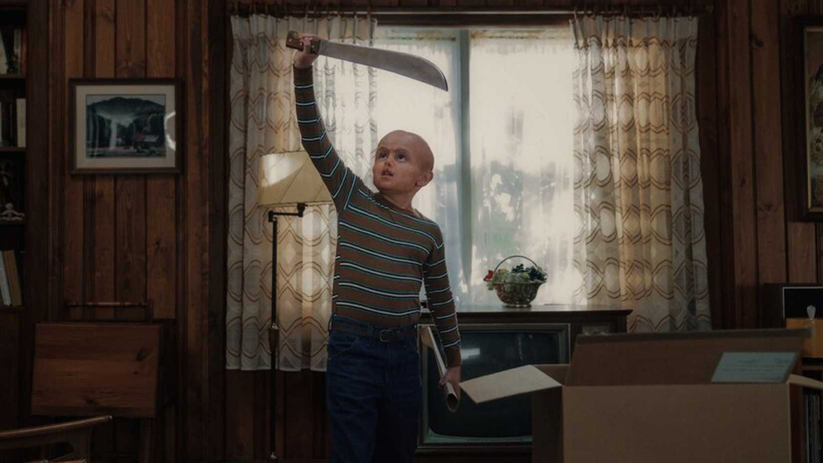 Callum Vinson as young Jason in Crystal Lake
